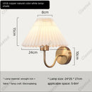 Axyaa Nordic Retro Pleated Cloth Wall Light for Bedroom, Corridor, Hotel Room