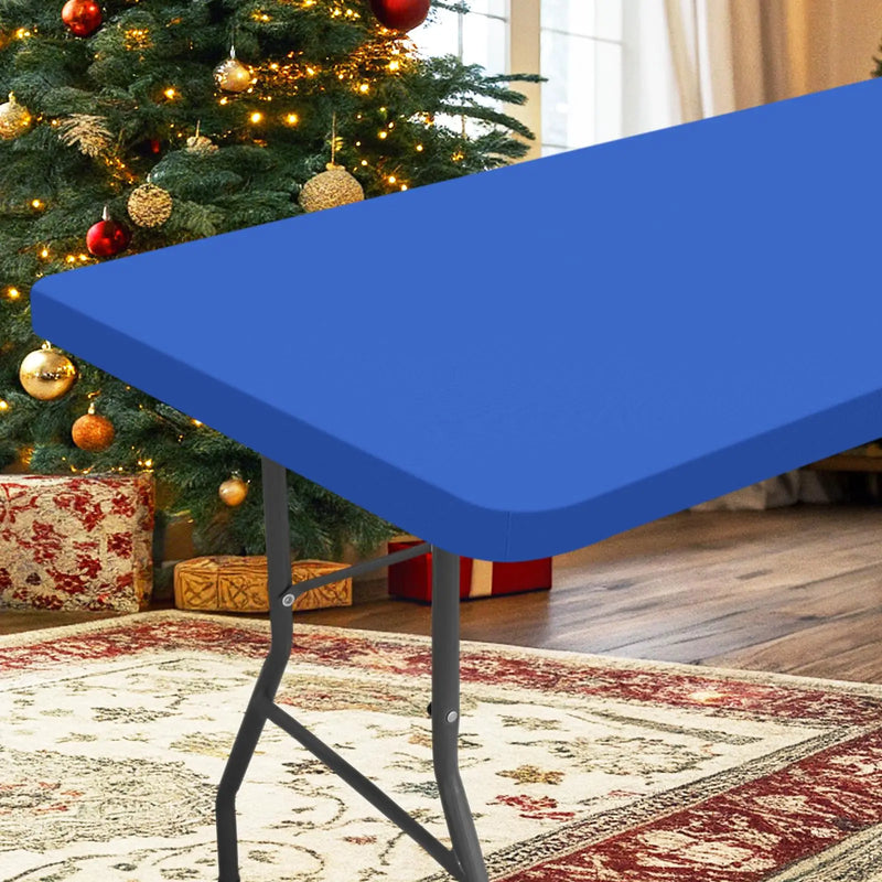 Axyaa Outdoor Picnic Waterproof Tablecloth, Elastic Fitted Table Protector