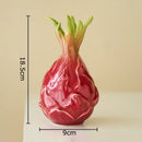 Axyaa Pitaya Ceramic Vase: Desk Décor, Artificial Flowers, Room Aesthetic, Creative Arrangement