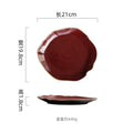 Axyaa Irregular Ceramic Steak Plate Pasta Sushi Dessert Serving Plate Molecular Cuisine