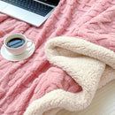 Axyaa Geometric Pattern Fleece Blanket: Soft & Cozy Throw for Sofa, Bed, Travel