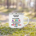 Enamel French Printed Coffee Cup with Handle - Best Thanks Gift for Atsem by Axyaa