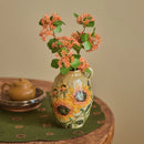 Axyaa Retro Sunflower Earthenware Vase, Japanese Style, Living Room Flower Arrangement