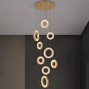 Axyaa LED Crystal Chandelier Ceiling Lamp for Modern Indoor Living Room Lighting