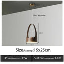 Axyaa Modern Nordic Wood Grain Chandelier for Restaurant and Bedroom