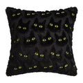 Axyaa Black Plush Pillowcase: Halloween Festival Sofa Throw Pillow Cover