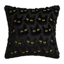 Axyaa Black Plush Pillowcase: Halloween Festival Sofa Throw Pillow Cover