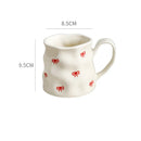Axyaa European Ceramic Love Mug White Tea Cup Breakfast Milk Afternoon Camellia Flower