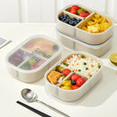 Axyaa 3 Grids Stackable Lunch Box - Portable Detachable Food Container
