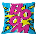 Axyaa Pop Art Cartoon Cushion Cover 45X45CM - Living Room Sofa Chair Decor