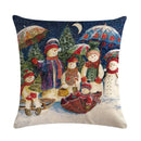 Axyaa Floral Print Linen Pillowcase 45*45cm for Home Decor