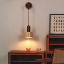 Axyaa Yellow Travertine LED Wall Lamp - Wood Nordic Vintage Light