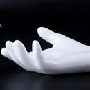 Axyaa Bergamot Leaves Plate: White Ceramic Creative Tableware for Molecular Cuisine