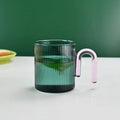 Axyaa Ripple Glass Mug - Colorful Heat-Resistant Milk Tea Coffee Cup
