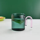 Axyaa Ripple Glass Mug - Colorful Heat-Resistant Milk Tea Coffee Cup