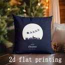 Axyaa Christmas Pillow Covers - Festive 2D Flat Printing Patterns for Sofa, Bedroom & Car
