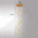 Axyaa Modern Ring Stairs Pendant Light Chandeliers for Living Room and Dining Room