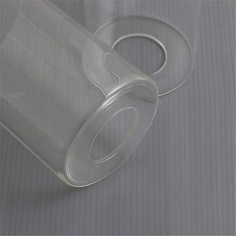Axyaa Clear Glass Cylinder Lamp Shade for E27 E26 Socket Vanity Floor Chandelier