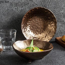 Rusty Glazed Ceramic Dessert Bowl Set by Axyaa