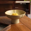 Axyaa Retro Chinese Pastry Plate - Elegant Tea Plate for Dim Sum and Dried Fruit