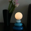 Colorful Ceramic LED Table Lamp - Axyaa Moon Stromatolite, Bedroom Desk Mood Light