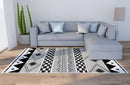 Axyaa Geometric Print Carpet for Boho Home Decor