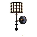 Axyaa Wave Point Fabric Wall Lamp for French Retro Bedroom, Living Room & Staircase