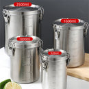 Axyaa Stainless Steel Sealed Tea Storage Jar with Buckle Lid