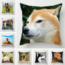 Axyaa Dog Pig Pattern Polyester Throw Pillow Cover Home Decor Pillowcases 45 x 45cm