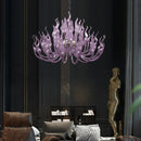Axyaa Clear Crystal Indoor Chandelier for Dining Living Room