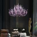 Axyaa Clear Crystal Pendant Chandelier for Dining and Living Room