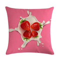 Axyaa Lemon Strawberry Milk Linen Pillowcase 45*45cm