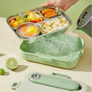 Axyaa Stainless Steel Bento Lunch Box Set with Tableware