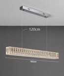 Axyaa Crystal Chandelier: Modern Stair Pendant Lamp for Living Room, Interior Lighting