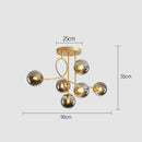 Axyaa Luxury Magic Bean Glass Chandelier Pendant Light LED for Home Decor