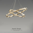 Axyaa Crystal LED Pendant Chandelier, Dimmable Modern Chrome Hanging Light