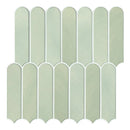 Axyaa 3D Green Tile Sticker, Self-adhesive Fish Scale Backsplash for Kitchen Bathroom