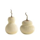 Axyaa Gourd Ceramic Vase Streak Artificial Hoist Airtight Flower Pot Storage Tank