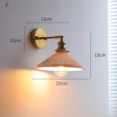 Axyaa Nordic LED Ceramic Wall Sconce, Modern Japanese Style, Bedroom Bathroom Mirror Fixtures