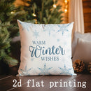 Axyaa Winter Gnome & Snowflake Pillow Covers for Sofa, Bedroom, Car