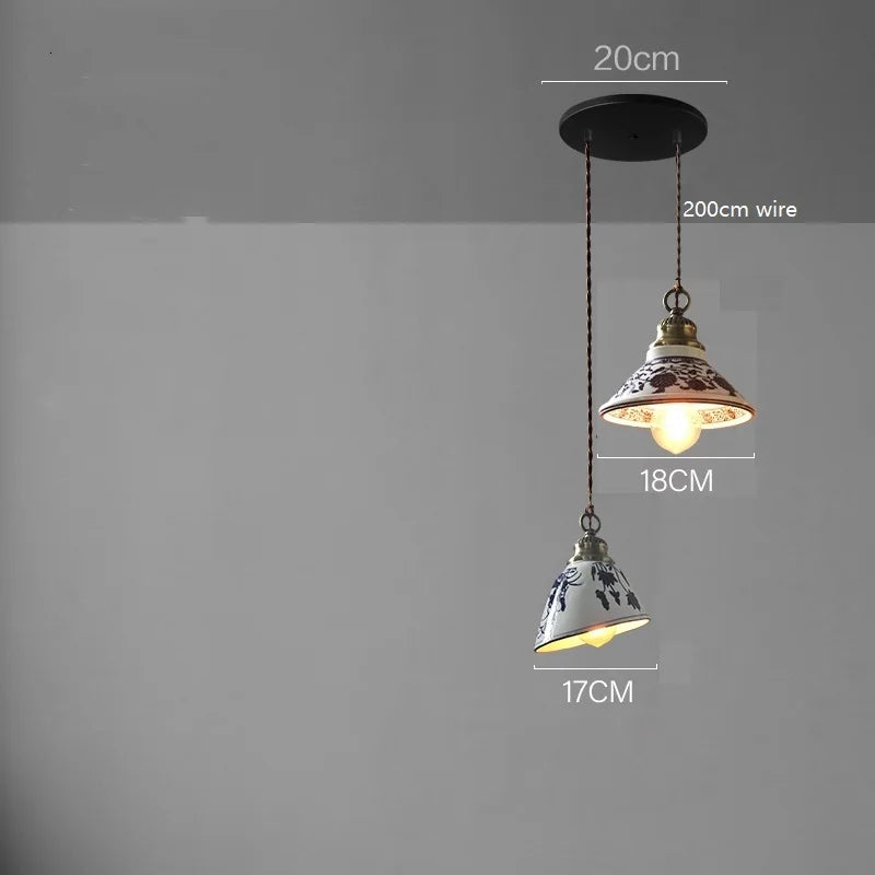 Axyaa Ceramic LED Pendant Lamp for Modern Home Decor Lighting