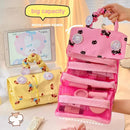 Axyaa Kawaii Cat Makeup Bag: Cute Large Puppy Cosmetic Pouch for Women