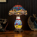 Axyaa Tiffany Table Lamp with LED Stained Glass Desk Lights