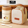 Axyaa Stainless Steel Thermal Lunch Box with Spoon - Double Layer Bento Box