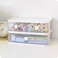 Axyaa Desktop Drawer Organizer | Clear Multi-Layer Storage Rack for Office Supplies