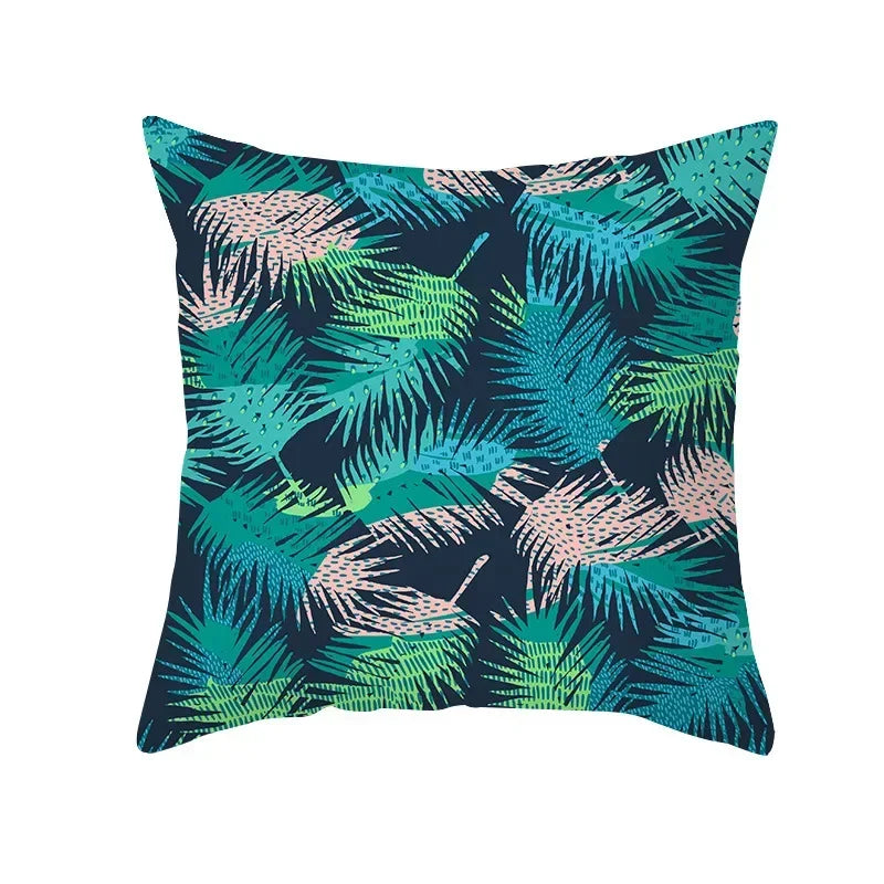 Axyaa Tropical Plant Pillowcase 45*45cm Decor for Home Office Car