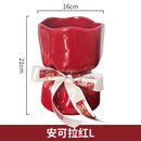 Axyaa Bouquet Shape Ceramic Vase Home Decoration Floral Arrangement Accessories