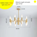 Axyaa Gold/Black Modern LED Art Pendant Lamp for Kitchen Living Room Loft Bedroom