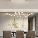 Axyaa Modern Minimalist Dining Room Chandelier | Eye Protection Long Bar Light