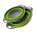 Axyaa Silicone Collapsible Drain Basket: Kitchen Tool for Washing Vegetables & Fruits